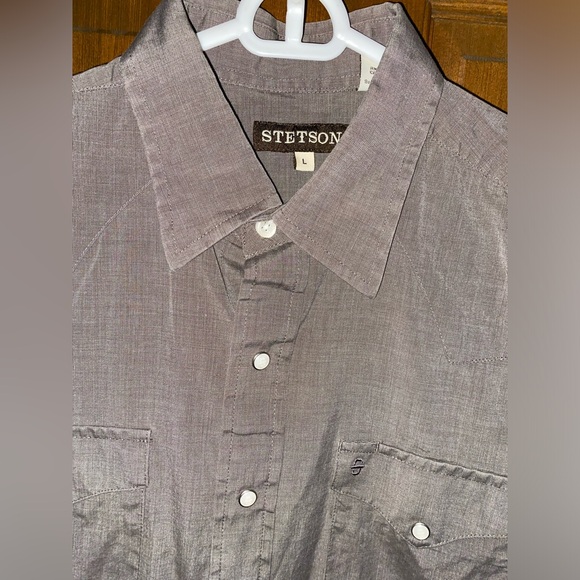 Stetson long sleeve button up size Large western cowboy rodeo - Picture 2 of 5